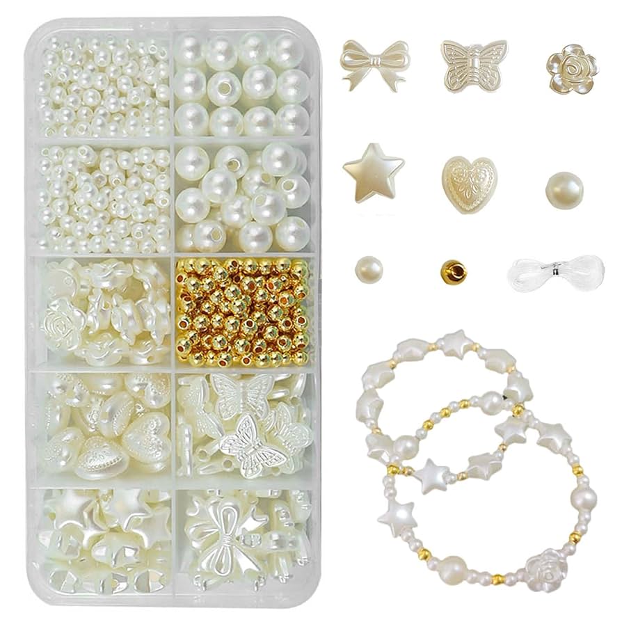 Amazon.co.jp: PAVIKE ビーズセット (約418個) パールビーズ